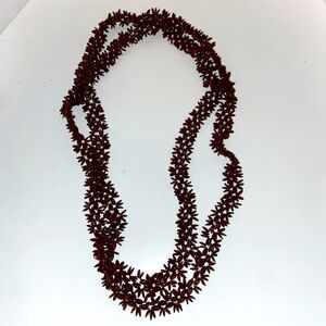 Vintage Dark Brown Appleseed Necklace